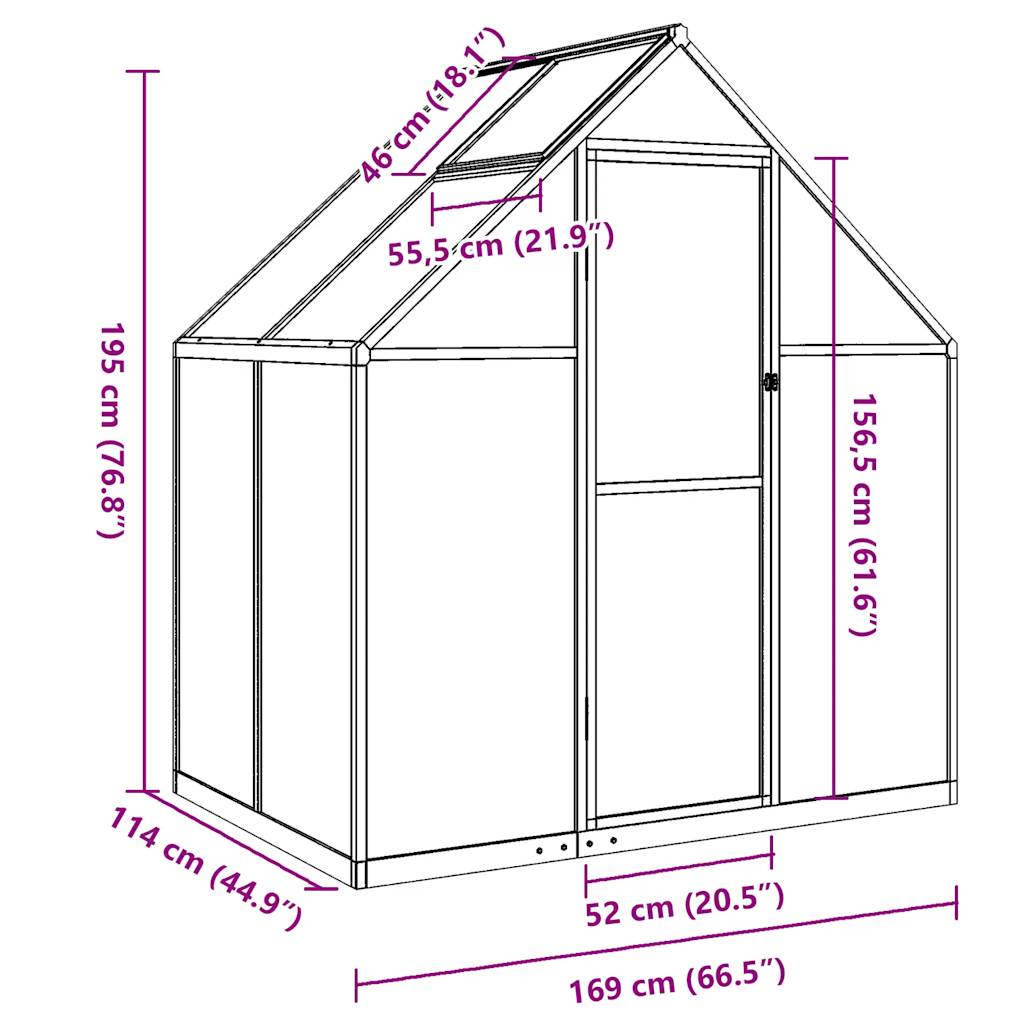 Greenhouse Silver and transparent Aluminum, polycarbonate