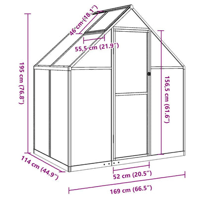 Greenhouse Silver and transparent Aluminum, polycarbonate