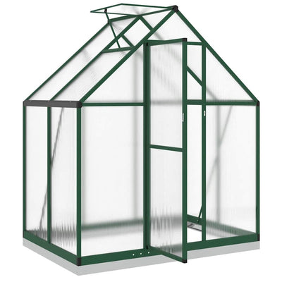Greenhouse Green Aluminum Medium Height-Adjustable Greenhouse