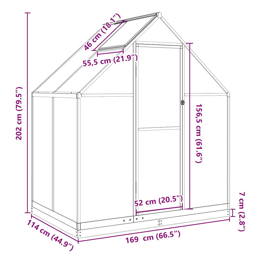 Greenhouse Green Aluminum Medium Height-Adjustable Greenhouse