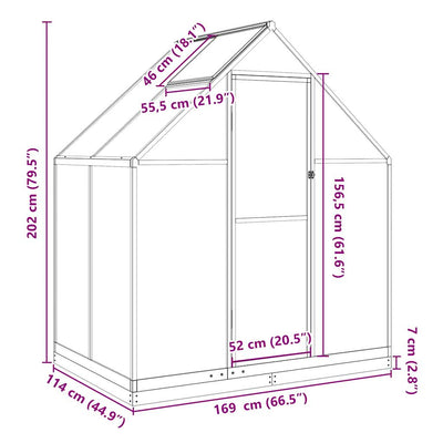 Greenhouse Green Aluminum Medium Height-Adjustable Greenhouse