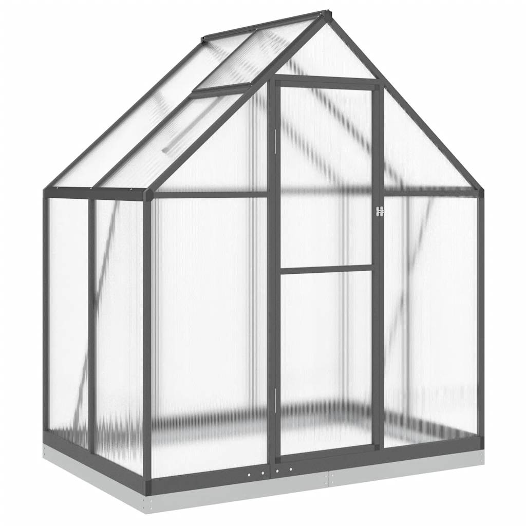 Greenhouse Anthracite Aluminum, Polycarbonate, Galvanized Steel