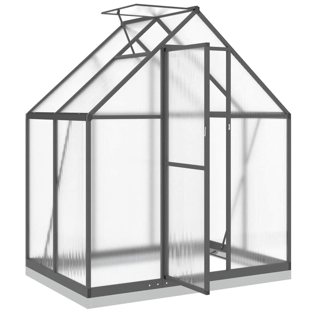 Greenhouse Anthracite Aluminum, Polycarbonate, Galvanized Steel