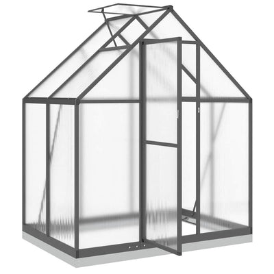 Greenhouse Anthracite Aluminum, Polycarbonate, Galvanized Steel