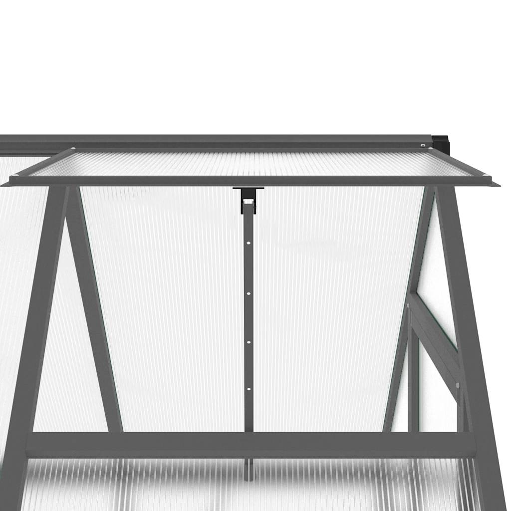 Greenhouse Anthracite Aluminum, Polycarbonate, Galvanized Steel