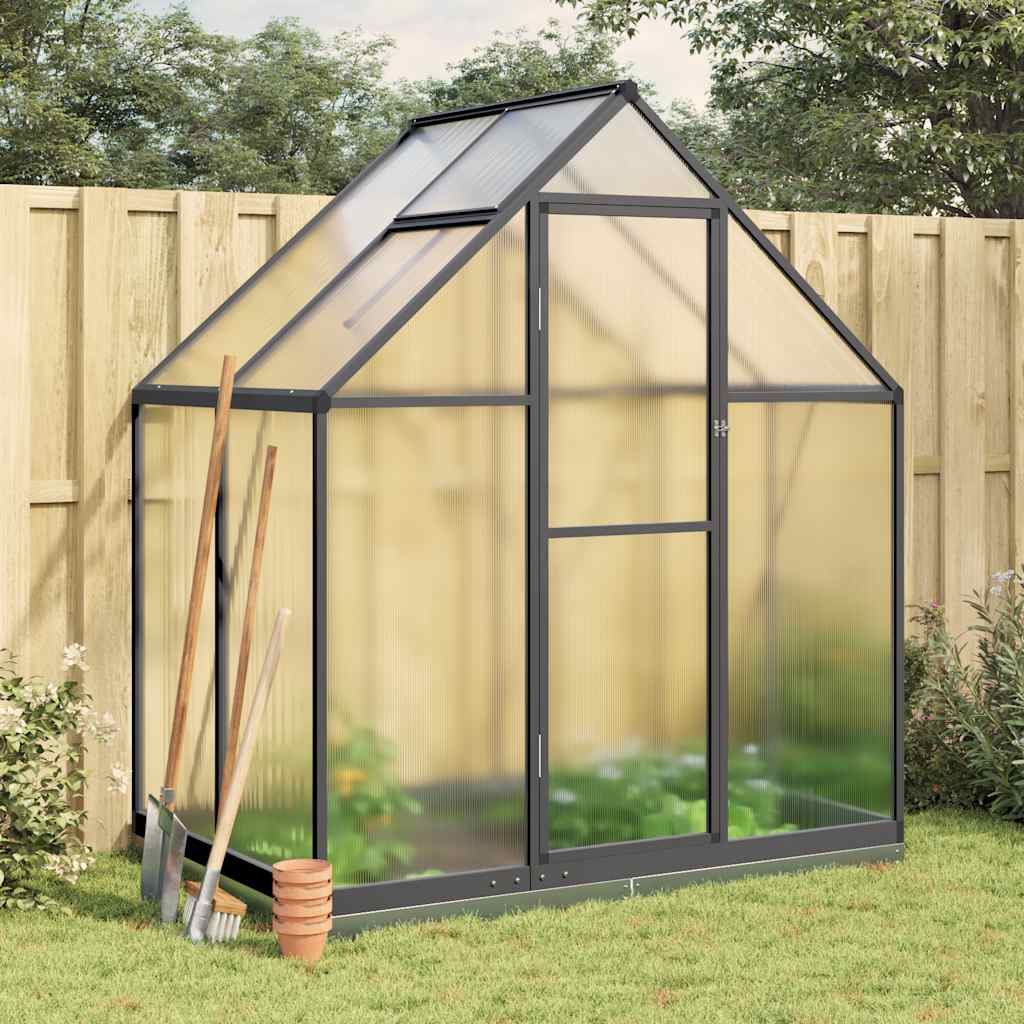 Greenhouse Anthracite Aluminum, Polycarbonate, Galvanized Steel