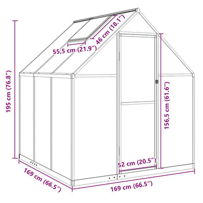 Greenhouse Anthracite Aluminum, polycarbonate