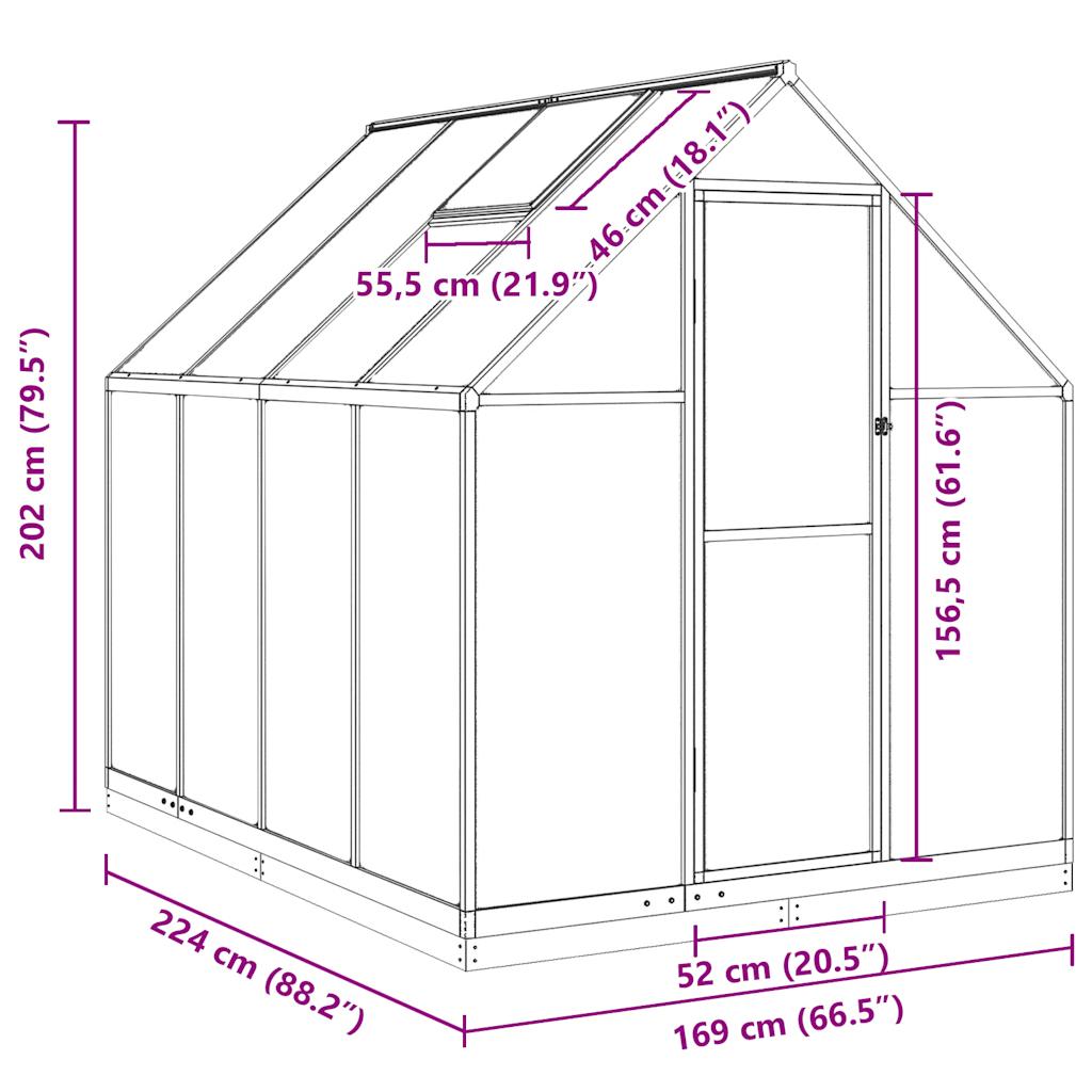 Greenhouse Anthracite and transparent