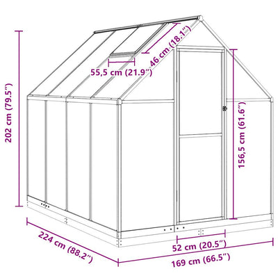 Greenhouse Anthracite and transparent