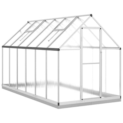 Greenhouse Silver, Clear Aluminum, Polycarbonate, Galvanized Steel
