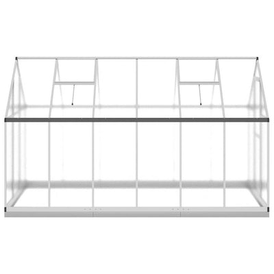 Greenhouse Silver, Clear Aluminum, Polycarbonate, Galvanized Steel