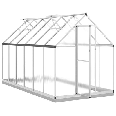 Greenhouse Silver, Clear Aluminum, Polycarbonate, Galvanized Steel