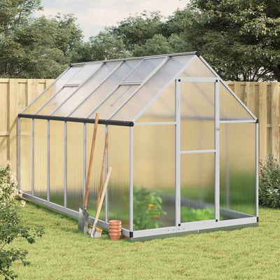 Greenhouse Silver, Clear Aluminum, Polycarbonate, Galvanized Steel