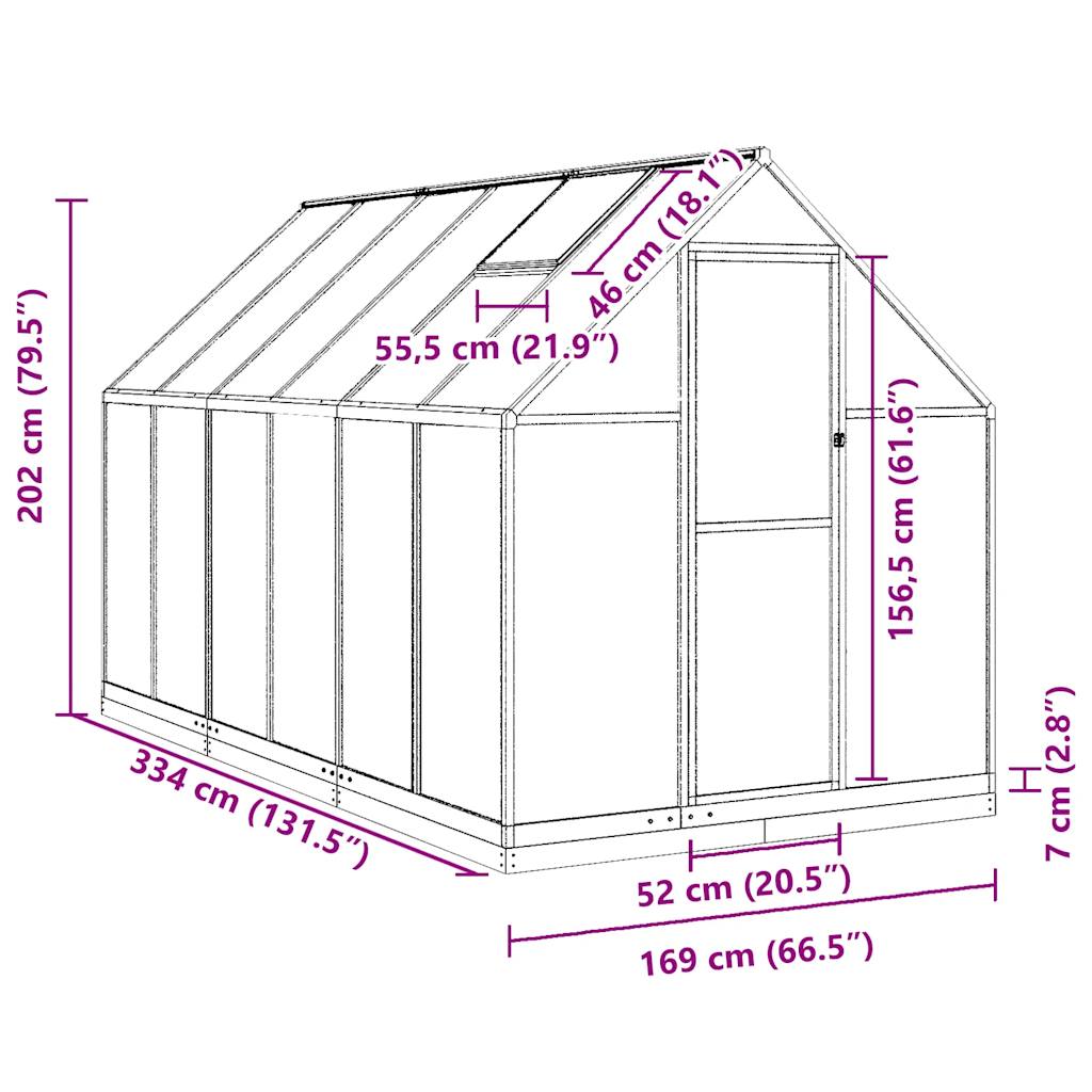Greenhouse Anthracite and transparent