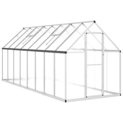 Greenhouse Silver and transparent Aluminum and polycarbonate Large