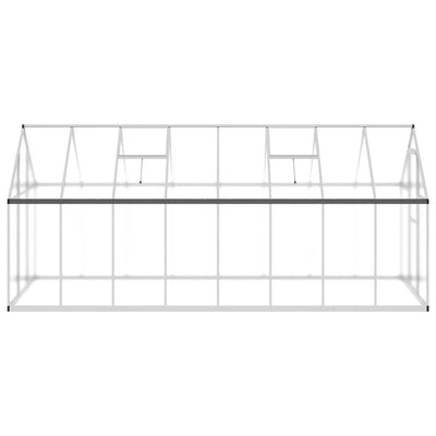 Greenhouse Silver and transparent Aluminum and polycarbonate Large