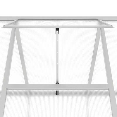 Greenhouse Silver and transparent Aluminum and polycarbonate Large