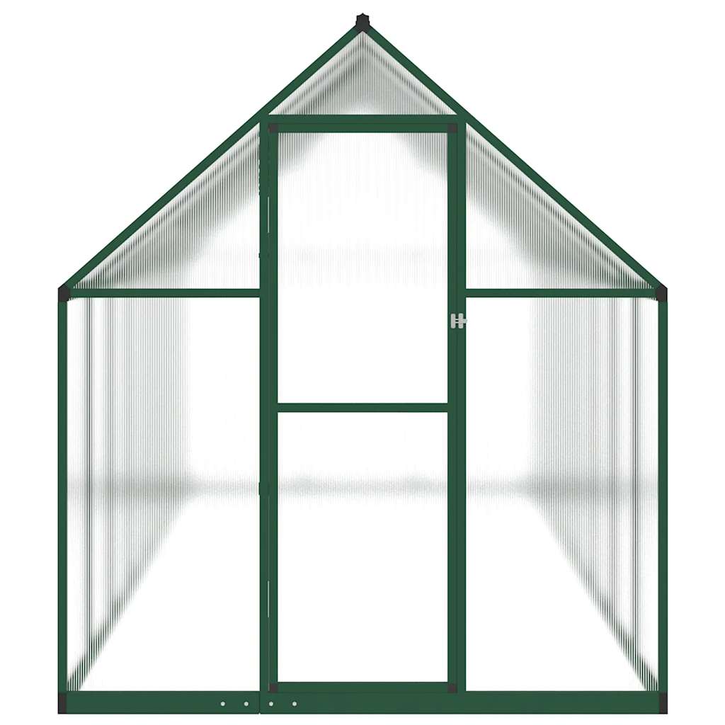 Greenhouse Green and transparent Aluminum and polycarbonate Large