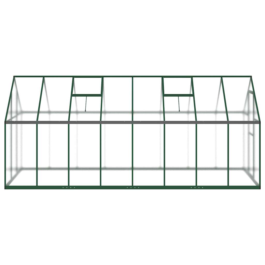 Greenhouse Green and transparent Aluminum and polycarbonate Large