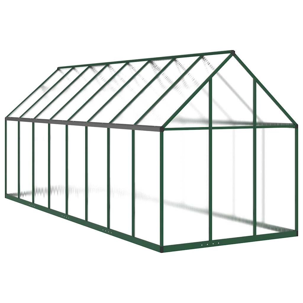 Greenhouse Green and transparent Aluminum and polycarbonate Large
