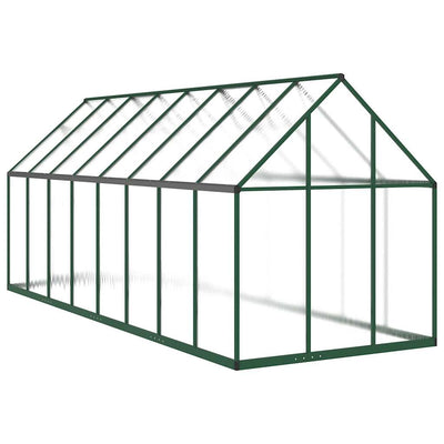 Greenhouse Green and transparent Aluminum and polycarbonate Large