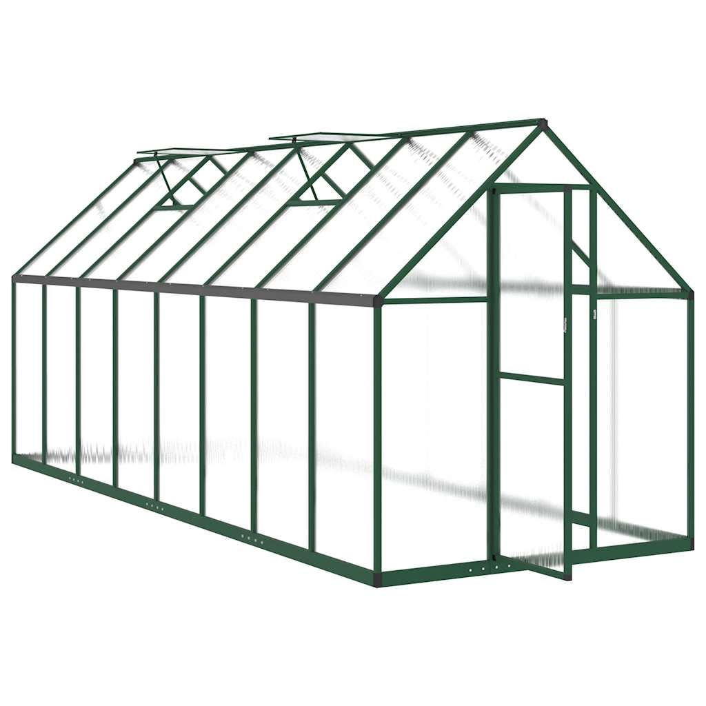 Greenhouse Green and transparent Aluminum and polycarbonate Large