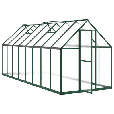 Greenhouse Green and transparent Aluminum and polycarbonate Large