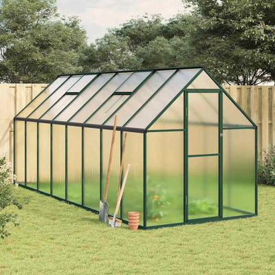 Greenhouse Green and transparent Aluminum and polycarbonate Large