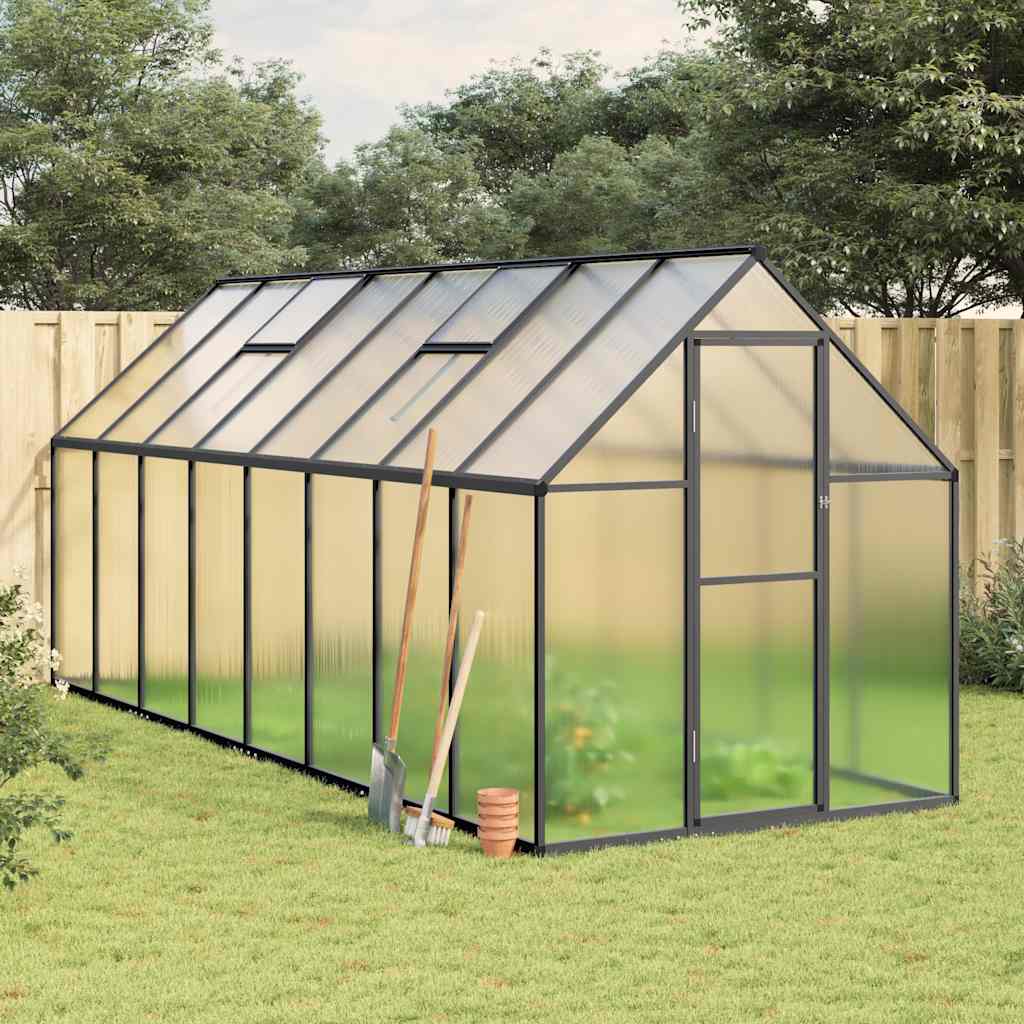 Greenhouse Anthracite and clear Aluminum, polycarbonate Large