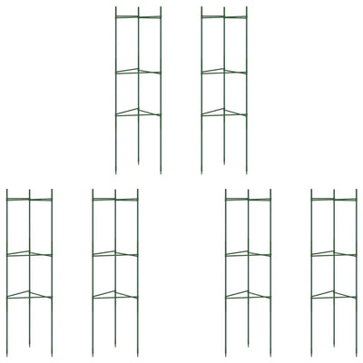 Tomato Cage Set of 6 Green Steel with PE coating, polypropylene