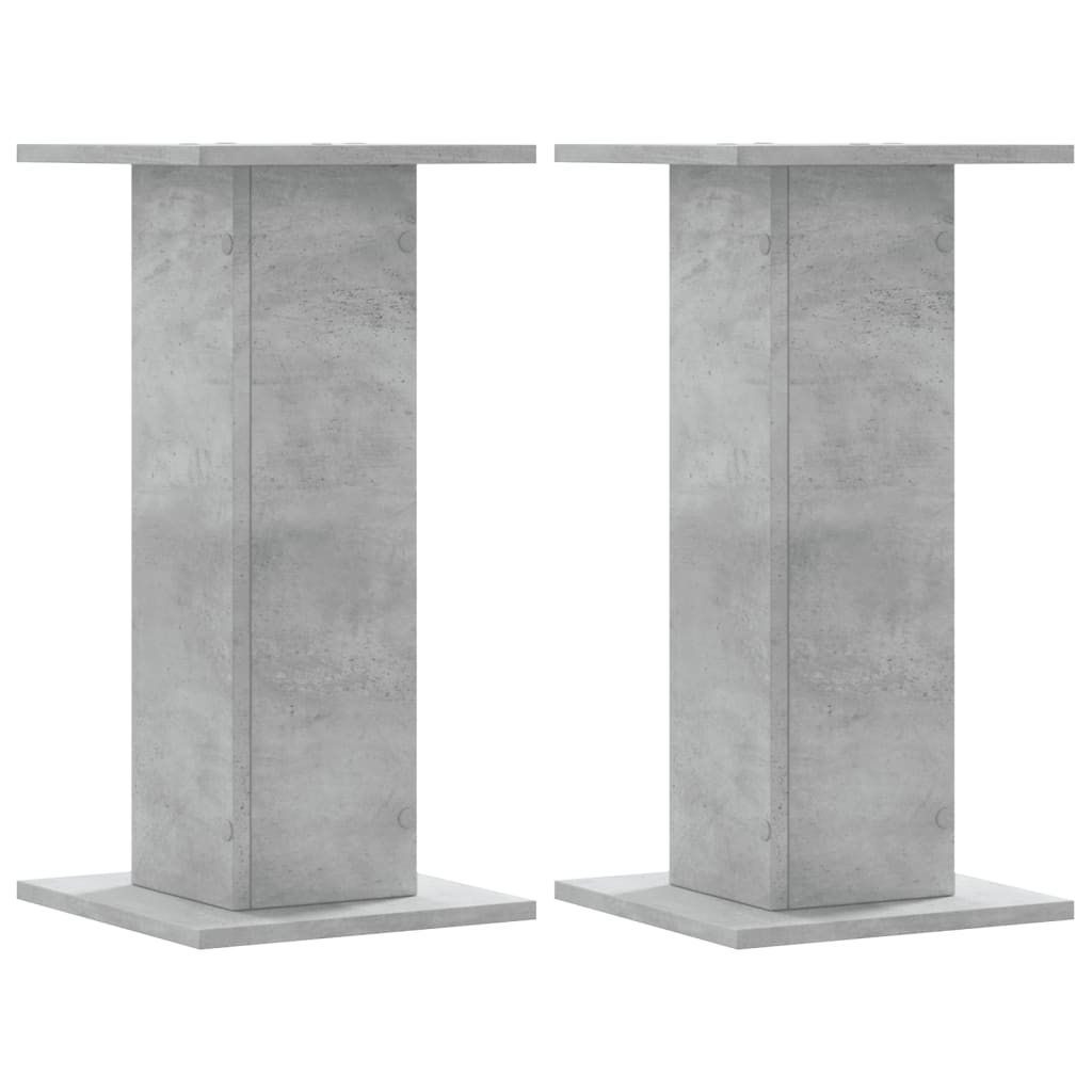 Plant Stands 2 pcs Concrete Grey 11.8x11.8x23.6" Engineered Wood