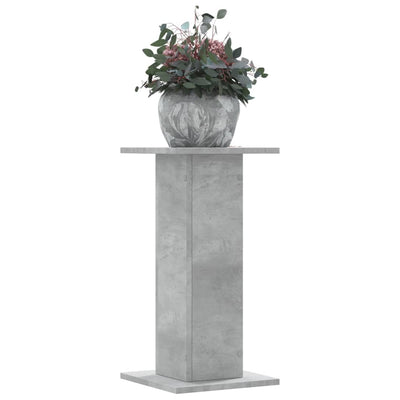 Plant Stands 2 pcs Concrete Grey 11.8x11.8x23.6" Engineered Wood
