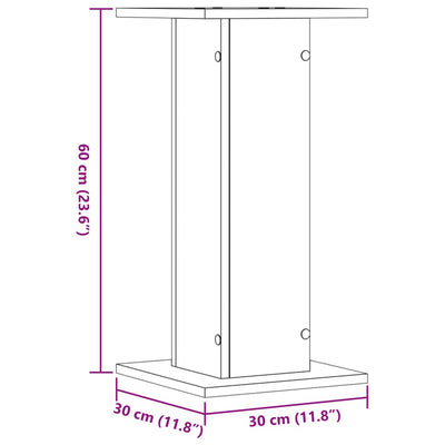 Plant Stands 2 pcs Brown Oak 11.8x11.8x23.6" Engineered Wood