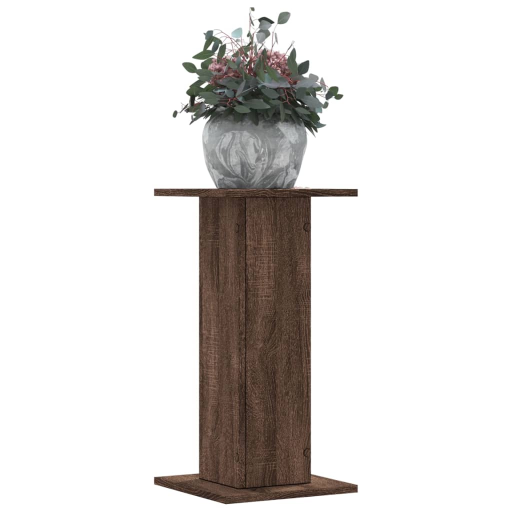 Plant Stands 2 pcs Brown Oak 11.8x11.8x23.6" Engineered Wood