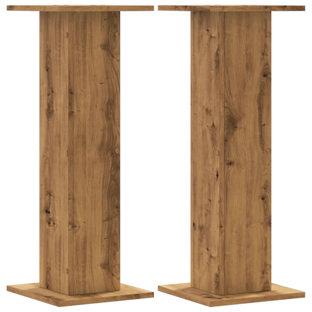 Plant Stands 2 pcs Artisian Oak 11.8x11.8x31.5" Engineered Wood
