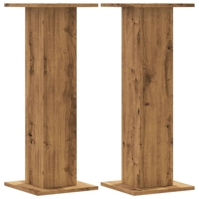 Plant Stands 2 pcs Artisian Oak 11.8x11.8x31.5" Engineered Wood