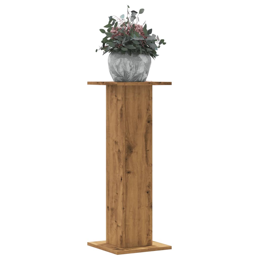 Plant Stands 2 pcs Artisian Oak 11.8x11.8x31.5" Engineered Wood