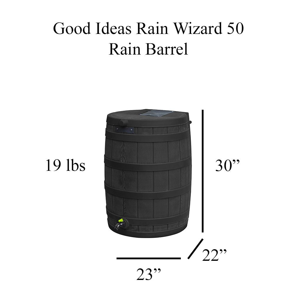 Rain Wizard Eco 50 Gallon Rain Barrel - Recycled Material