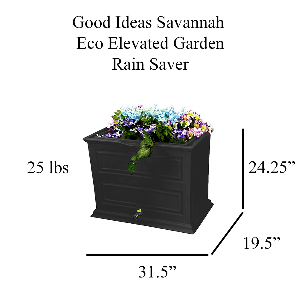 Savannah Eco Elevated Garden Rain Saver - Recycled Material