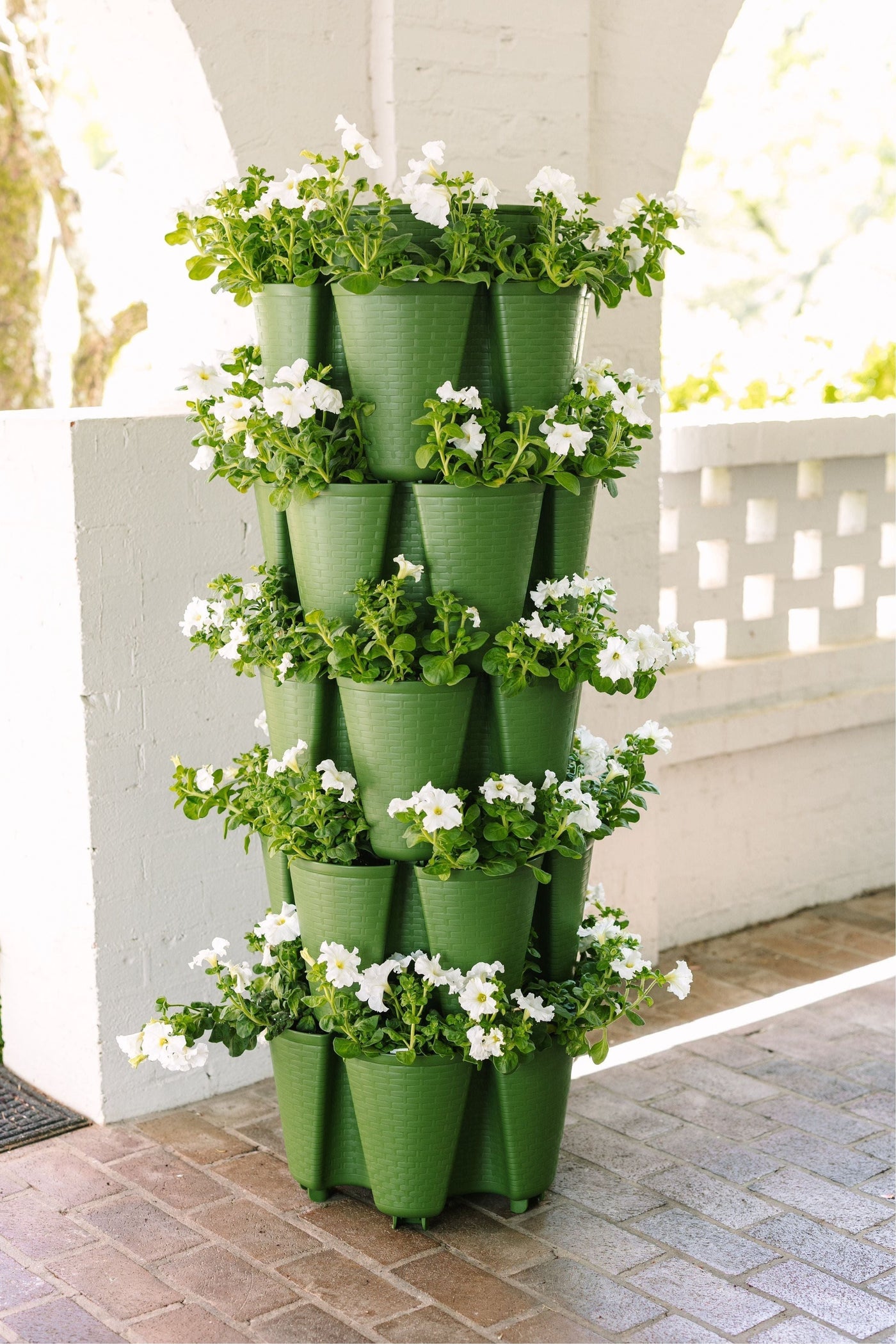 5 Tier GreenStalk Original Vertical Planter - Basket Weave Texture 