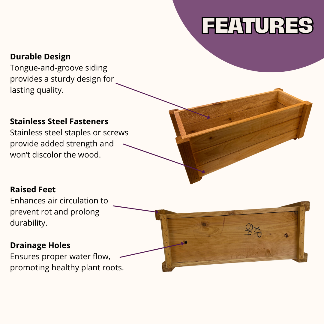 Seasonal Serenity Cedar Planter