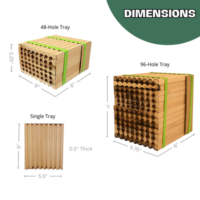 Spring Reusable Wood Trays for Mason Bees - 8mm