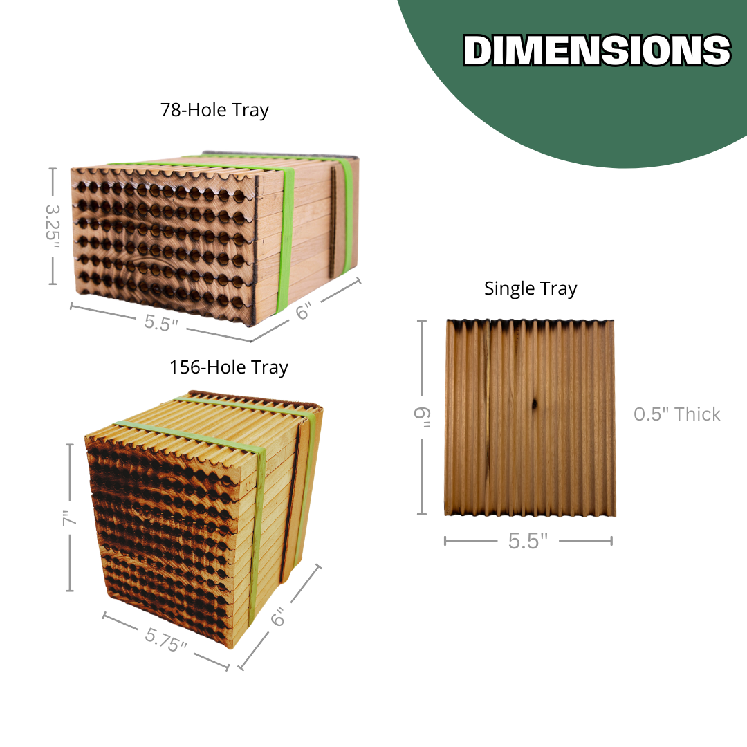 Summer Reusable Wood Trays for Leafcutter Bees