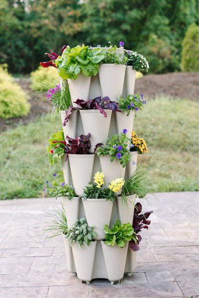 5 Tier GreenStalk Original Vertical Planter - Basket Weave Texture 