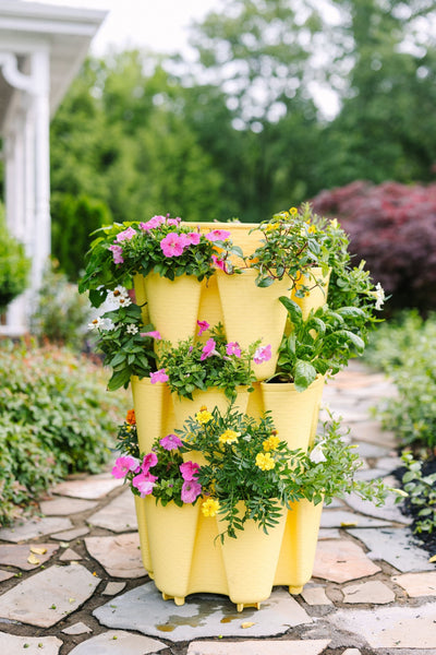 3 Tier GreenStalk Garden Original Vertical Planter - Basket Weave Texture 