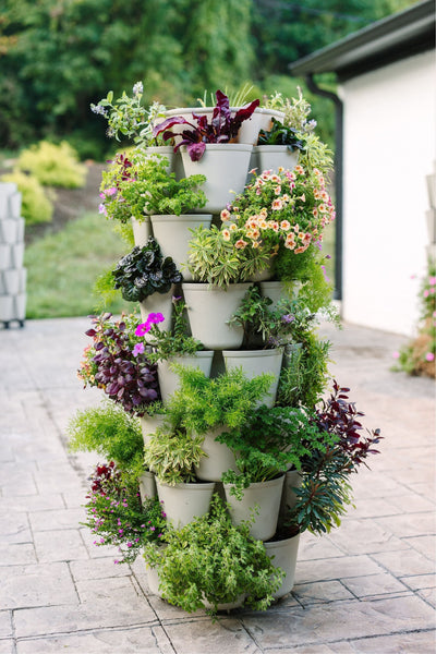 7 Tier GreenStalk Leaf Vertical Planter - Basic Texture 