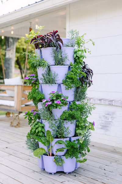 7 Tier GreenStalk Leaf Vertical Planter - Basket Weave Texture