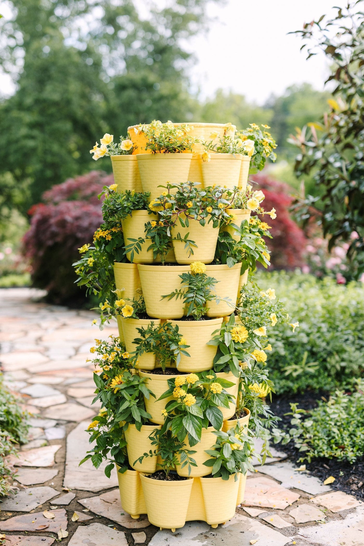 7 Tier GreenStalk Garden Leaf Vertical Planter - Basket Weave Texture 