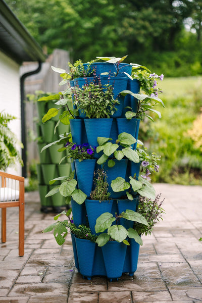 5 Tier GreenStalk Garden Original Vertical Planter - Basket Weave Texture 