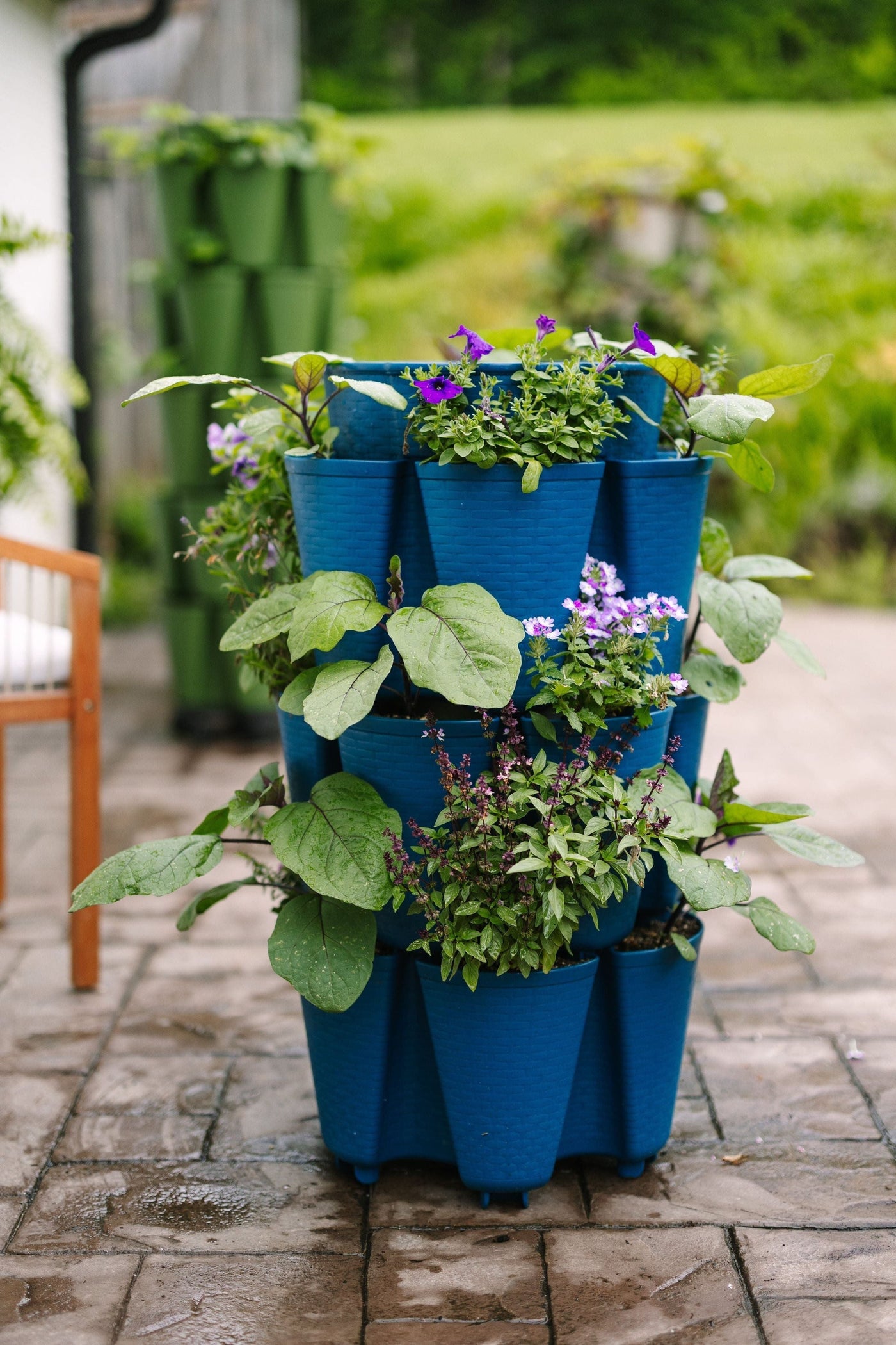 3 Tier GreenStalk Garden Original Vertical Planter - Basket Weave Texture 